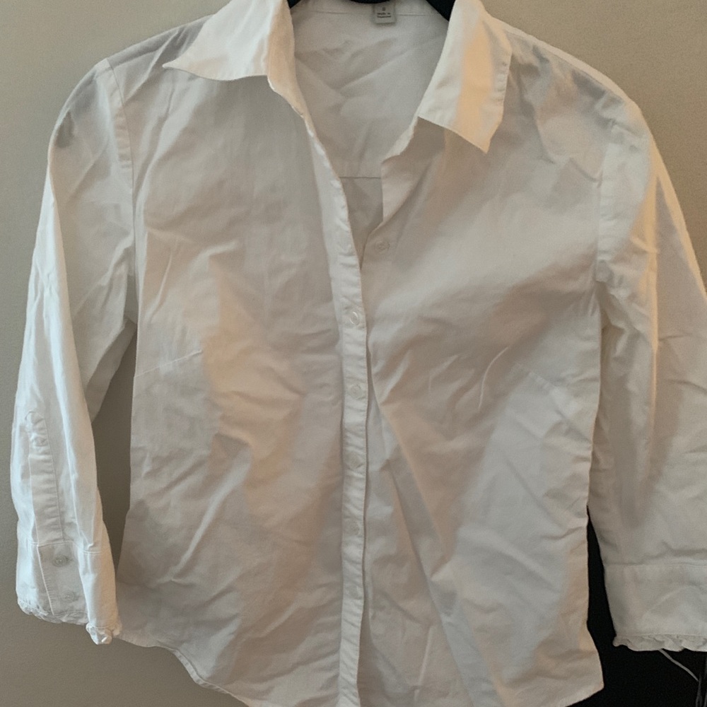 Banana republic white cotton button down